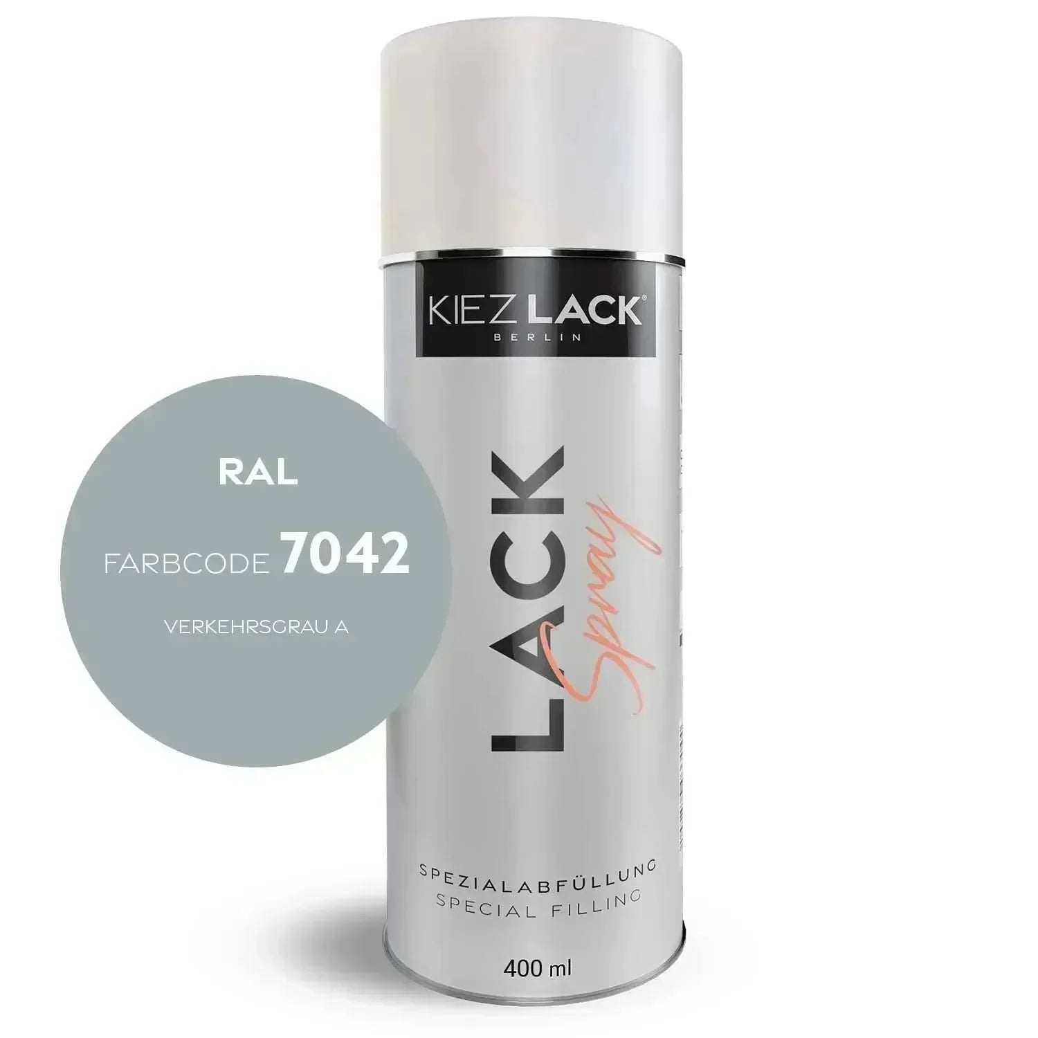 Kiezlack Lackspray Autolack Spraydose RAL 7042 VERKEHRSGRAU A