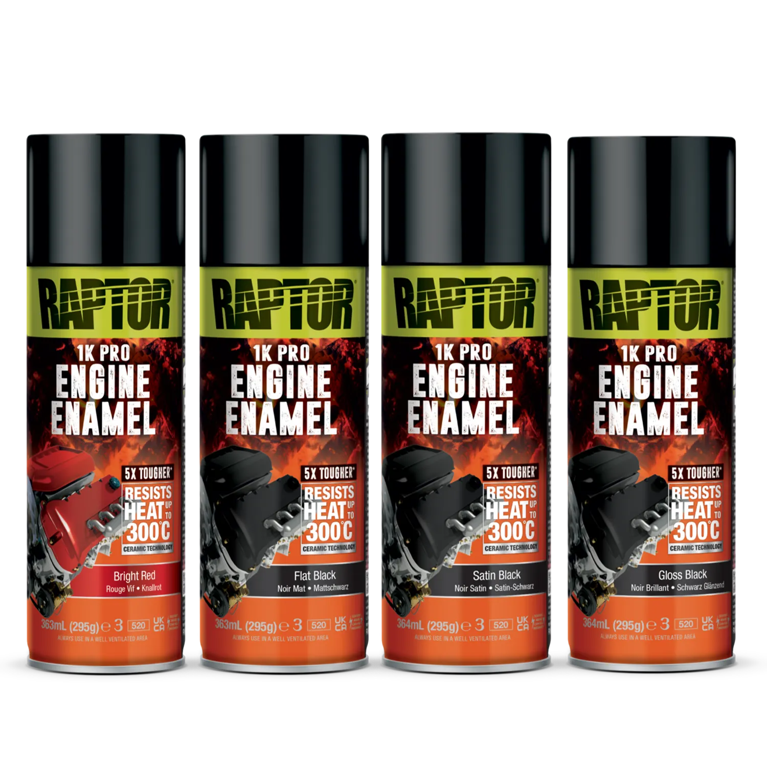 Raptor RAPTOR 1K Pro Motorlack Spray hitzebeständig bis 300 °C FARBWAHL