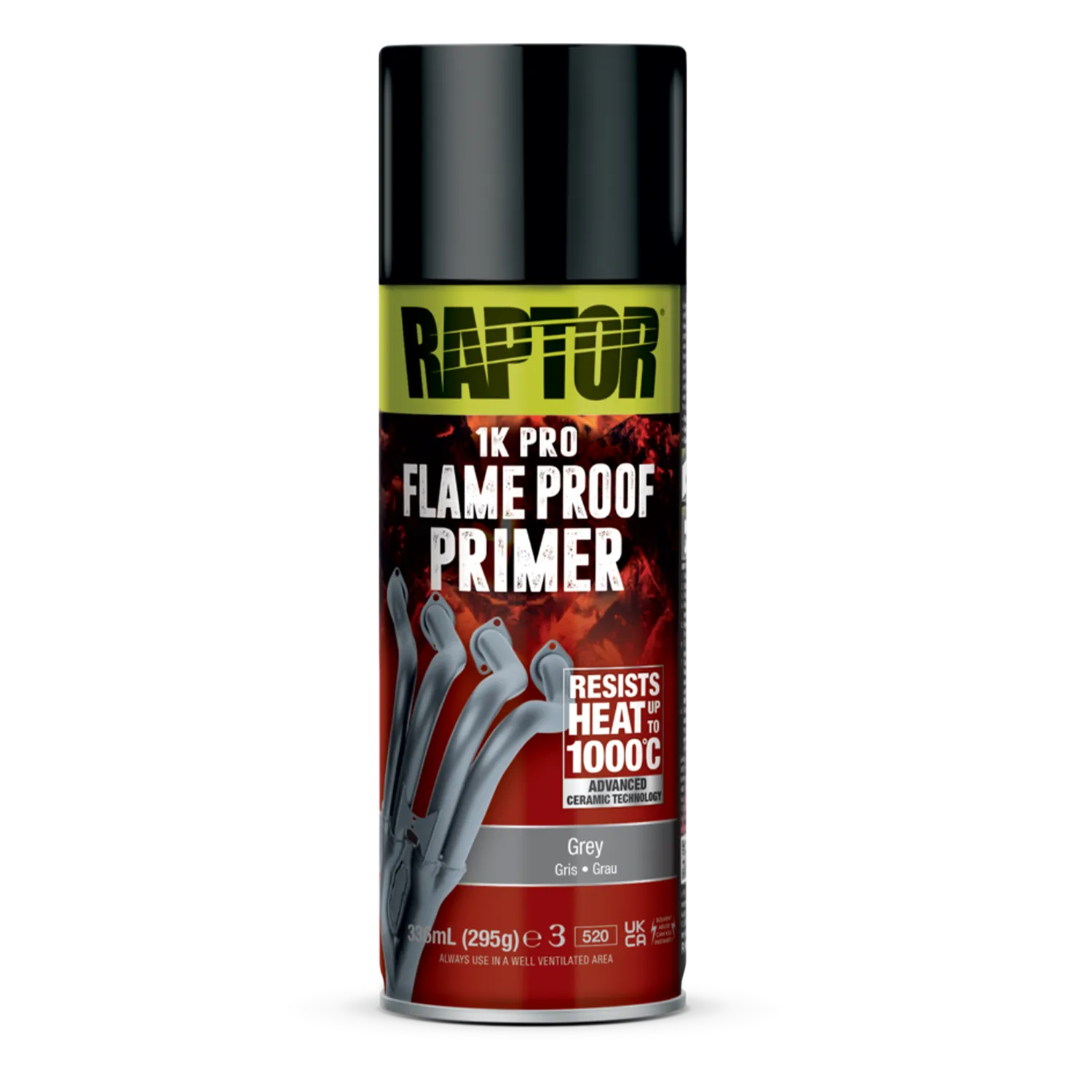 Raptor Grundierung RAPTOR 1K Flame Proof Spraydose hitzefester Auspufflack bis 1000°C FARBWAHL