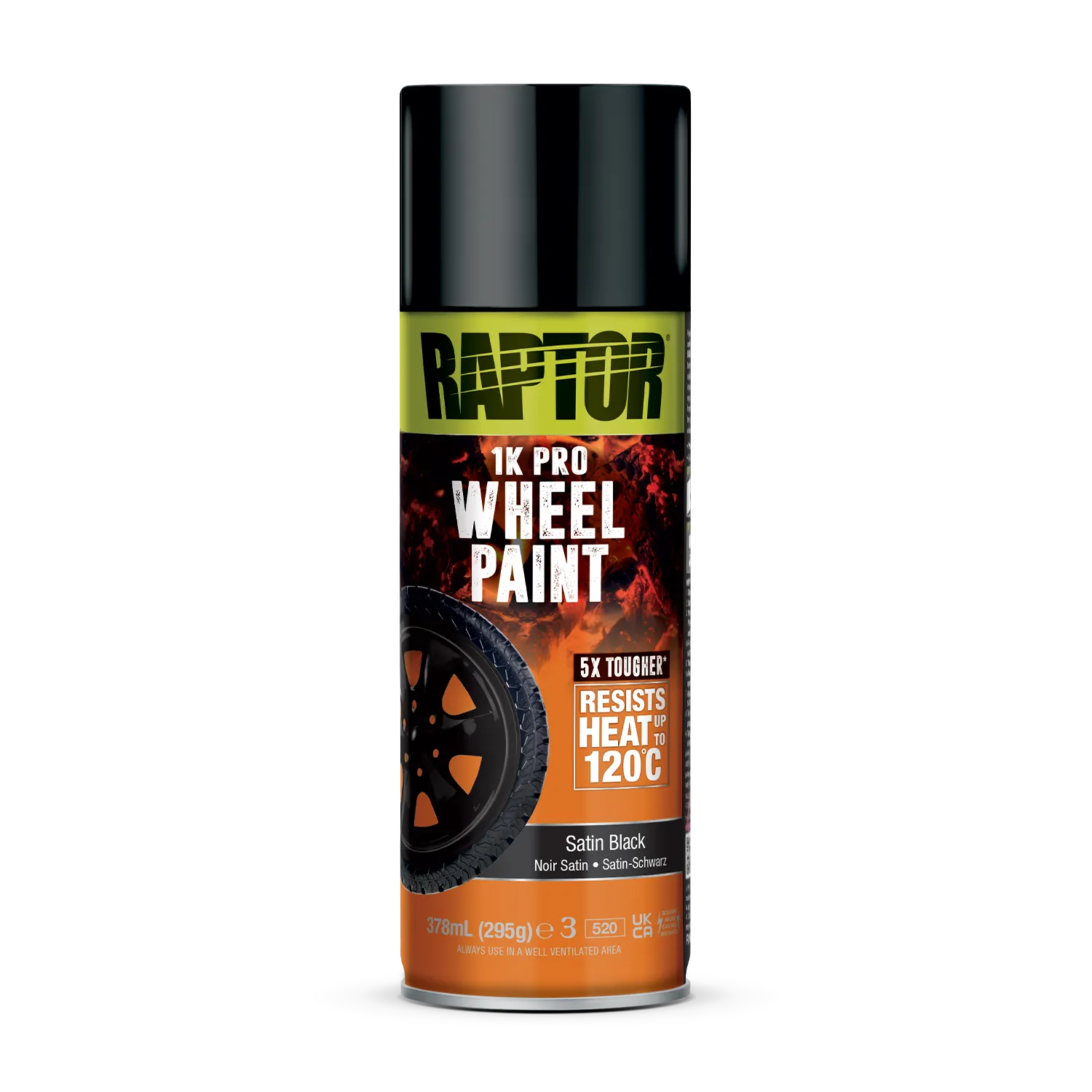 Raptor Seiden Schwarz RAPTOR 1K Pro Felgenlack 5x robuster Schutz hitzefest UV-stabil FARBWAHL