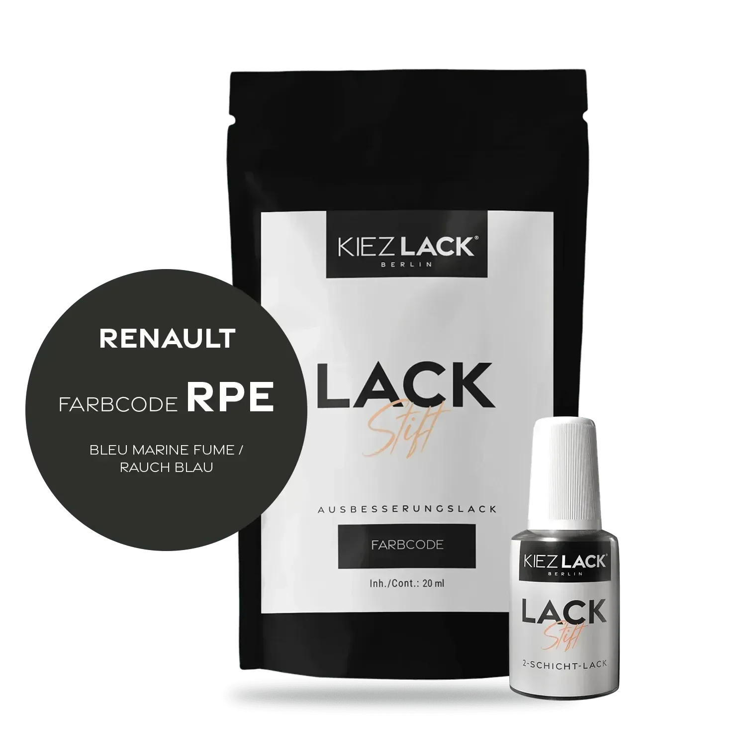 Kiezlack Lackstift Autolack Lackstift Renault RPE BLEU MARINE FUME