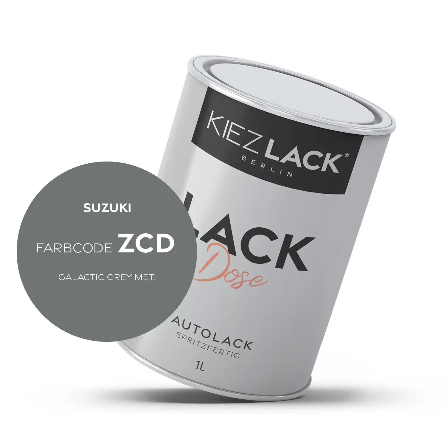 Kiezlack 1K Autolack Lackdose Basislack spritzfertig SUZUKI ZCD GALACTIC GREY MET.
