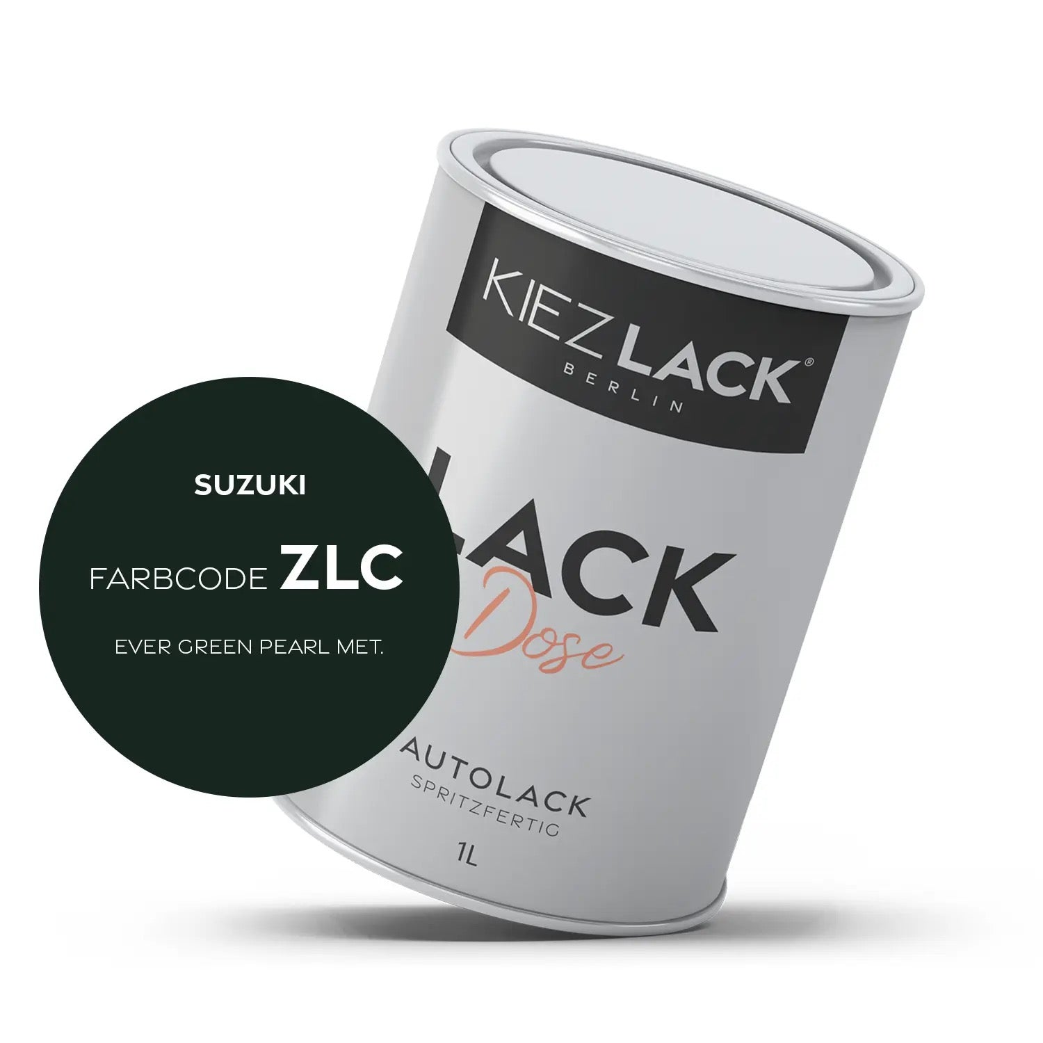 Kiezlack 1K Autolack Lackdose Basislack spritzfertig SUZUKI ZLC EVER GREEN PEARL MET.