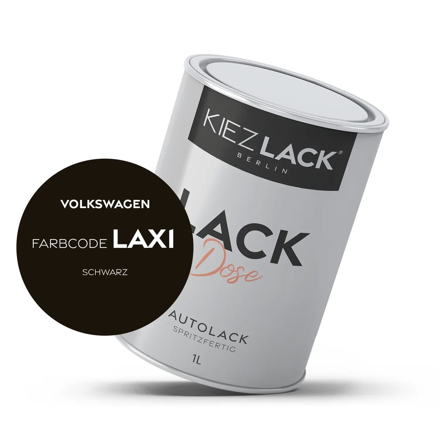 Kiezlack 1K Autolack Lackdose Basislack spritzfertig Volkswagen LAX1 SCHWARZ