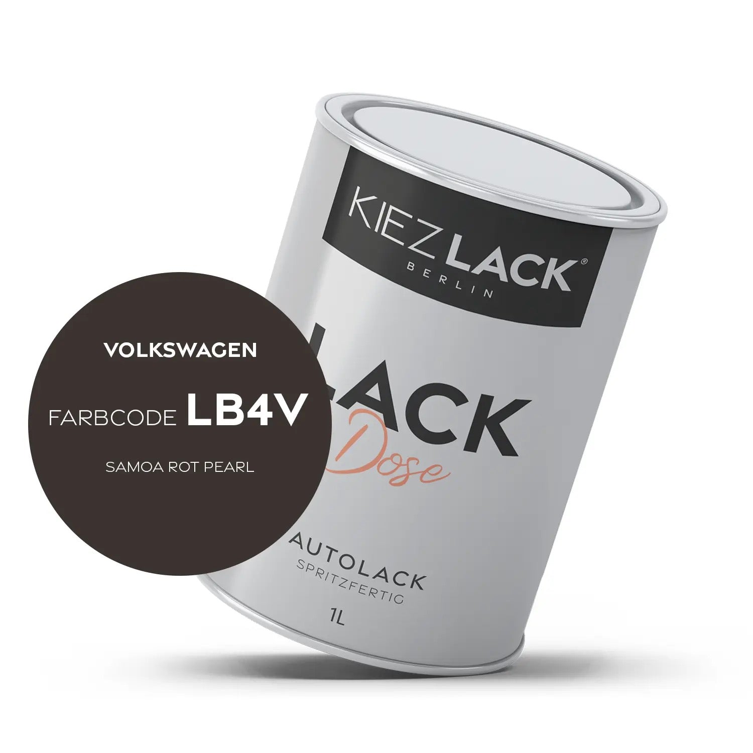 Kiezlack 1K Autolack Lackdose Basislack spritzfertig Volkswagen LB4V SAMOA ROT PEARL