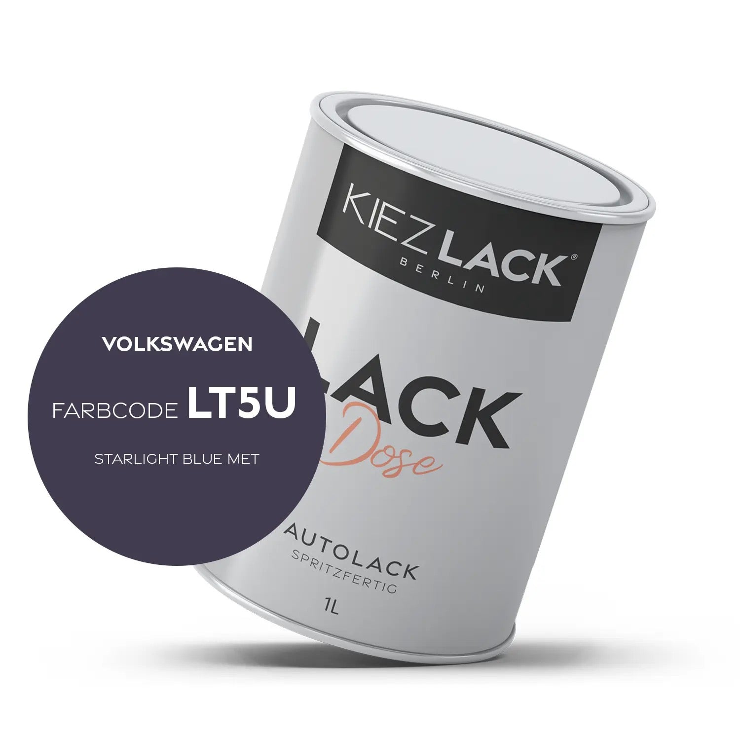 Kiezlack 1K Autolack Lackdose Basislack spritzfertig Volkswagen LR9A CAMPANELLAWEISS