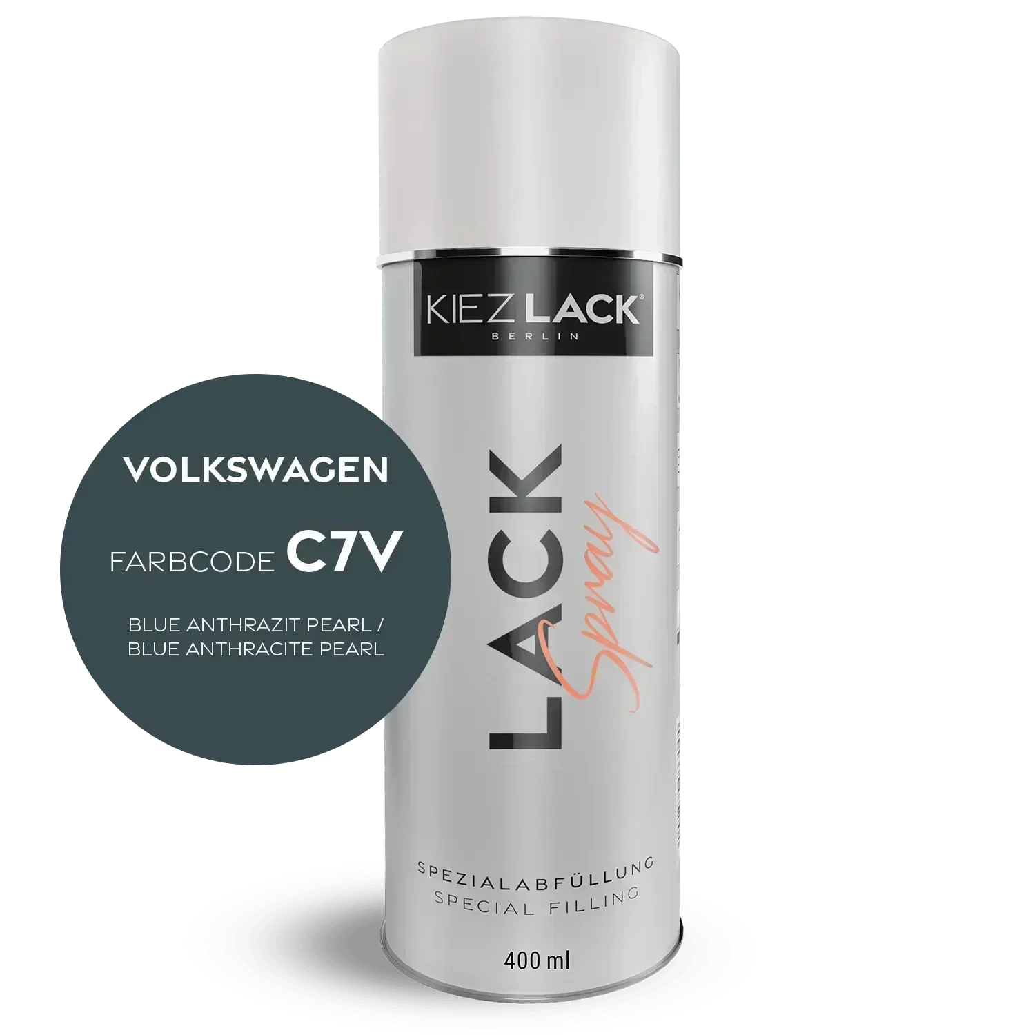 Kiezlack Lackspray Autolack Spraydose Volkswagen LC7V BLUE ANTHRAZIT PEARL