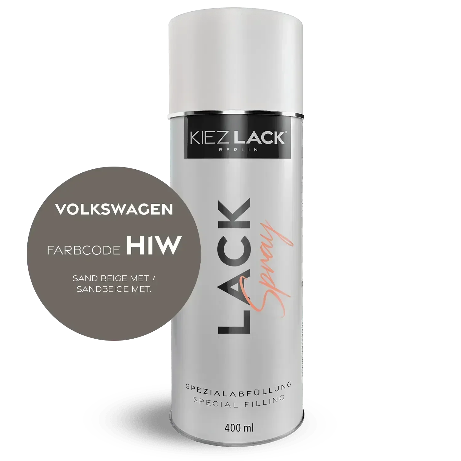Kiezlack Lackspray Autolack Spraydose Volkswagen LH1W SAND BEIGE MET.