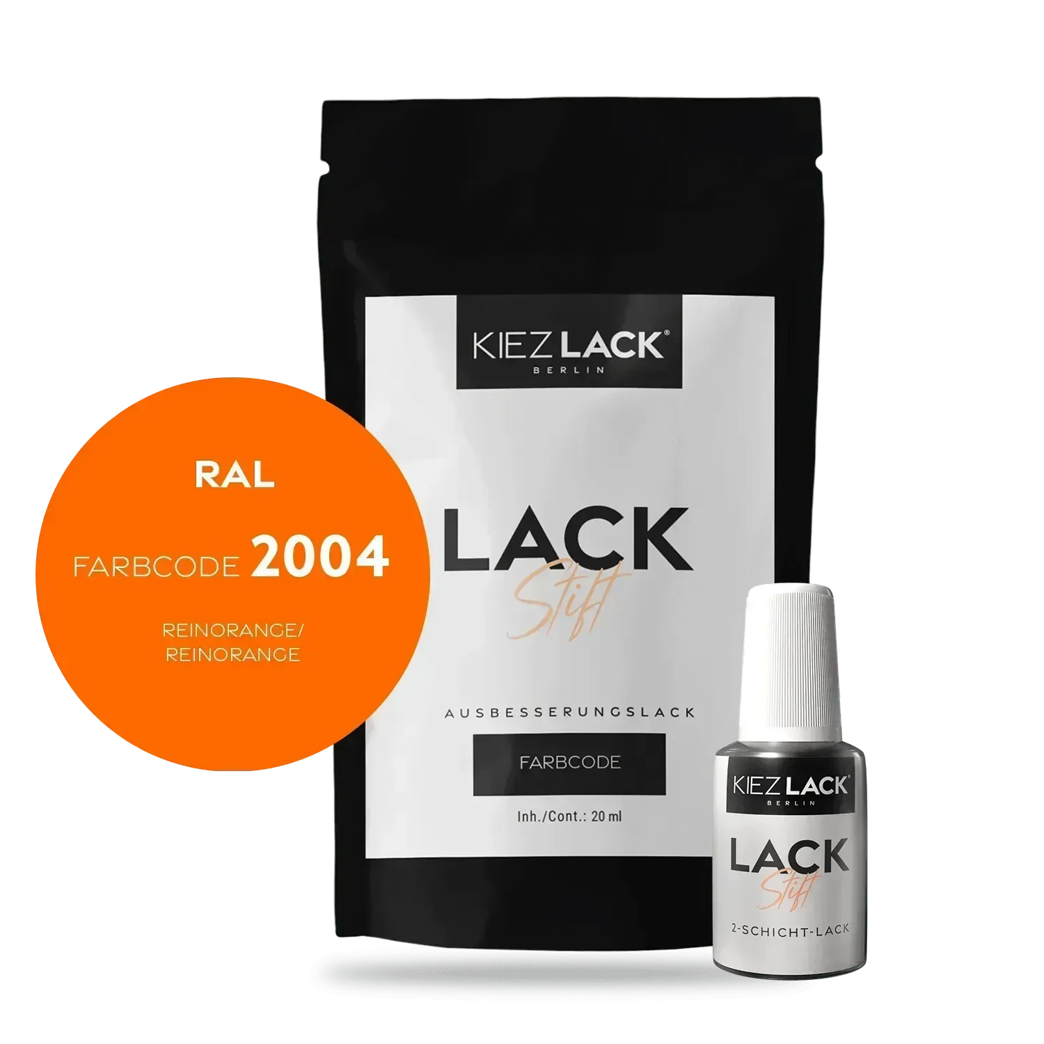 Kiezlack Lackstift Autolack Lackstift RAL 2004 REINORANGE