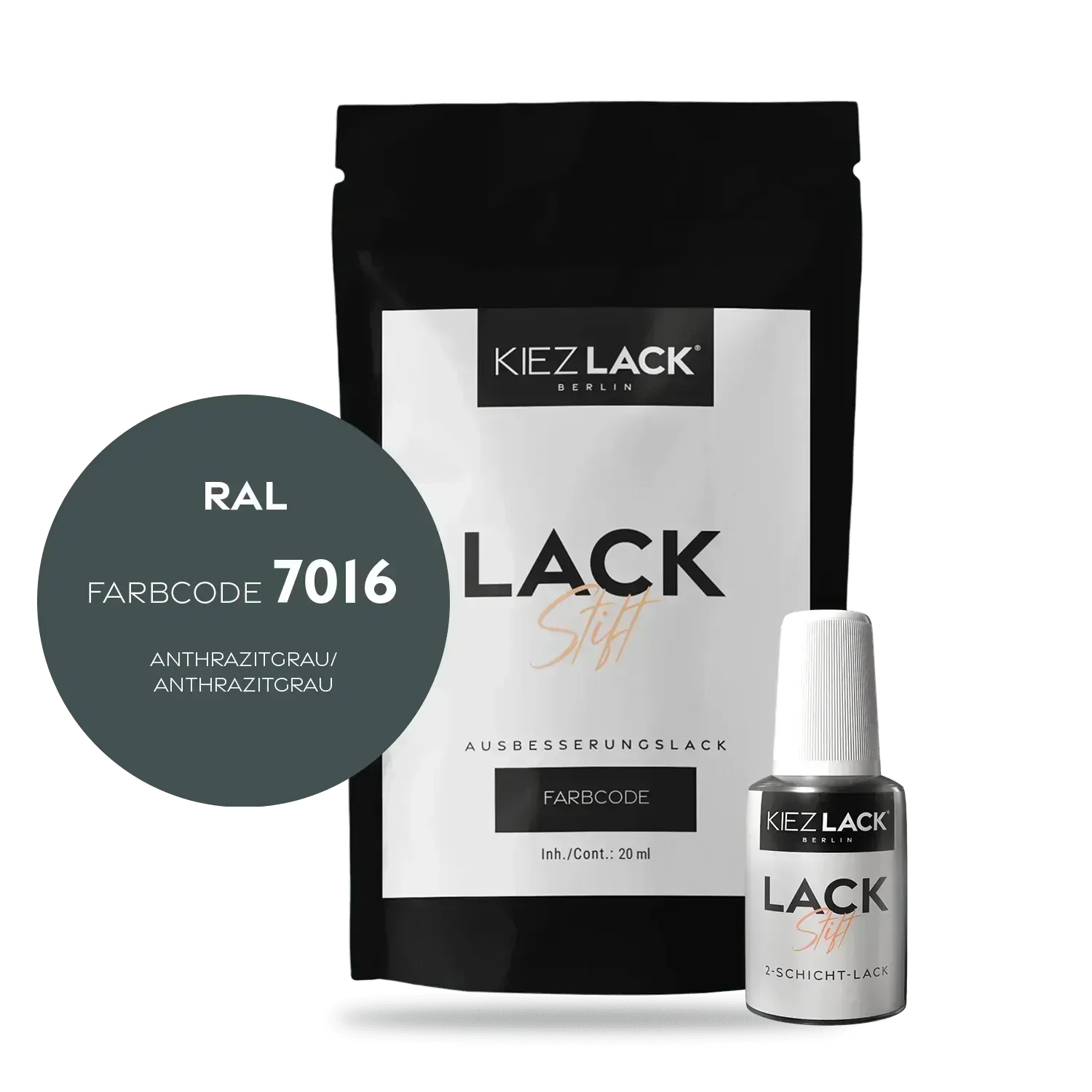 Kiezlack Lackstift Autolack Lackstift RAL 7016 ANTHRAZITGRAU