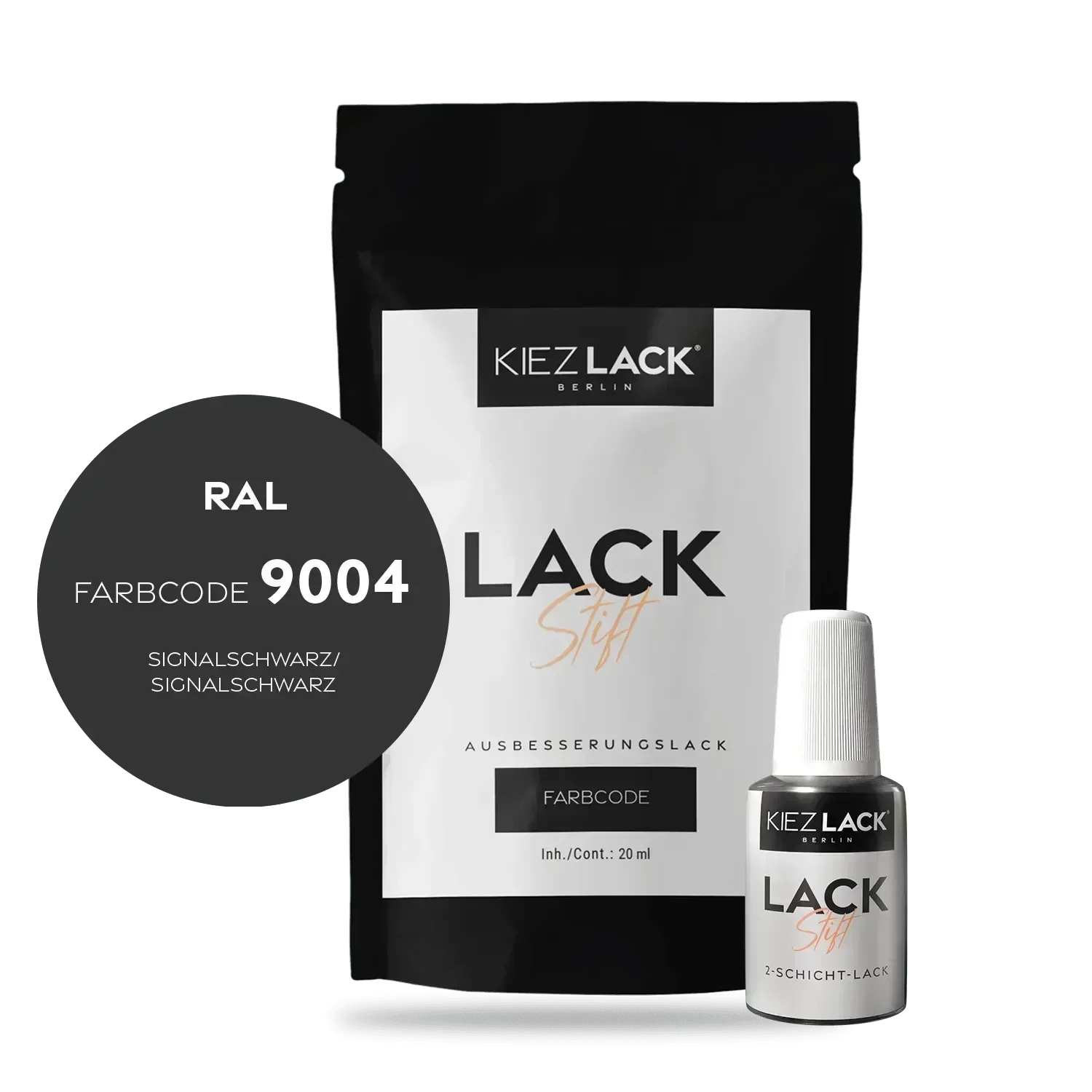 Kiezlack Lackstift Autolack Lackstift RAL 9004 SIGNALSCHWARZ