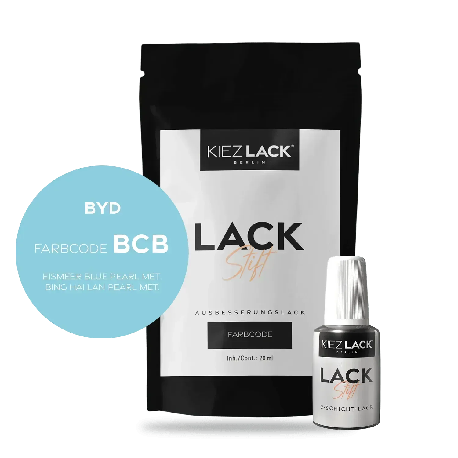 Kiezlack Lackstift Autolack Lackstift BYD BCB EISMEER BLUE PEARL MET.