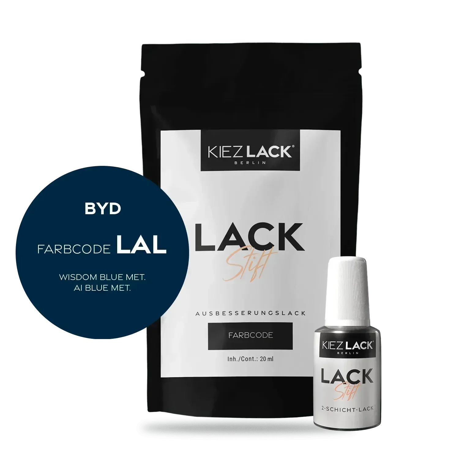 Kiezlack Lackstift Autolack Lackstift BYD LAL WISDOM BLUE MET.