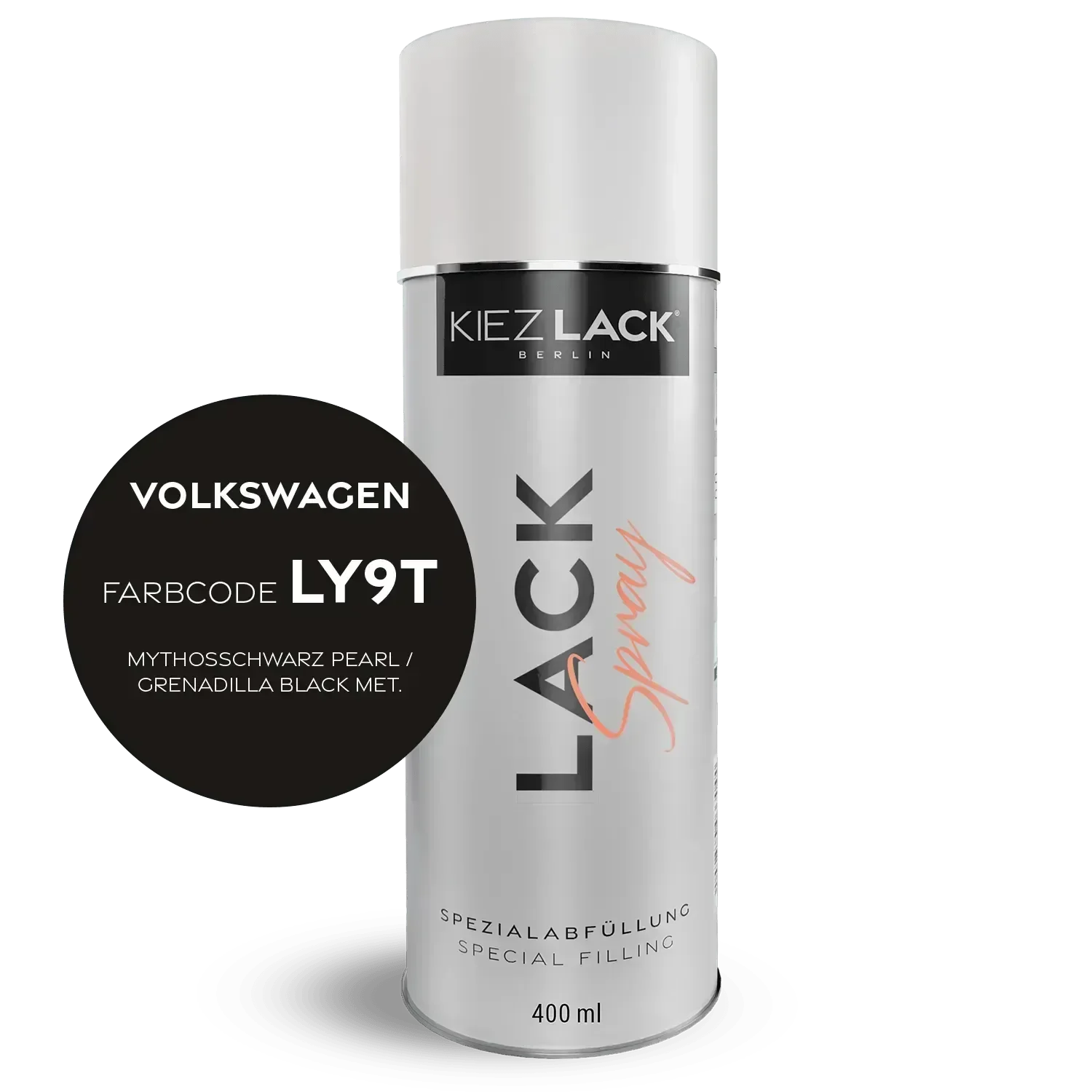 Kiezlack Lackspray Autolack Spraydose Volkswagen LY9T MYTHOSSCHWARZ PEARL