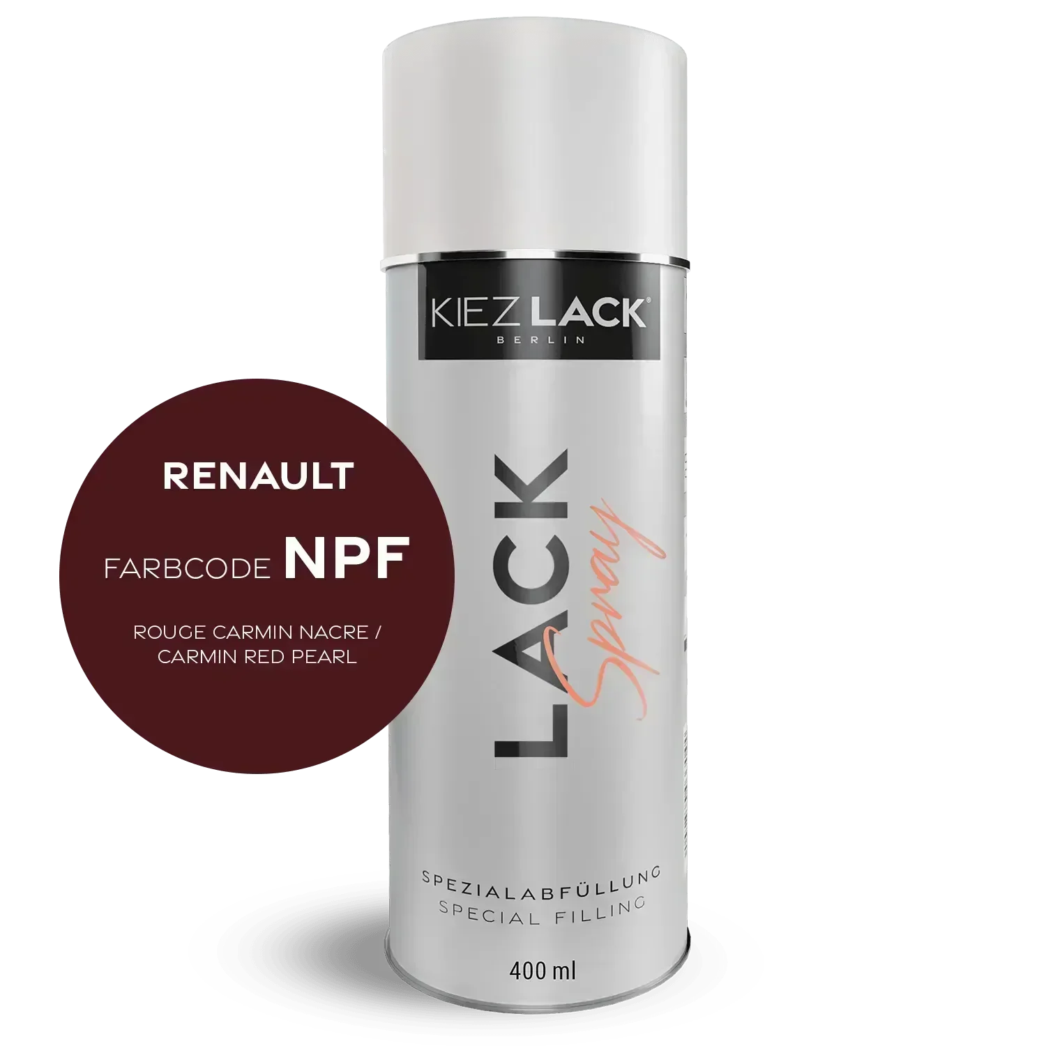 Kiezlack Autolack Spraydose Renault NPF ROUGE CARMIN NACRE
