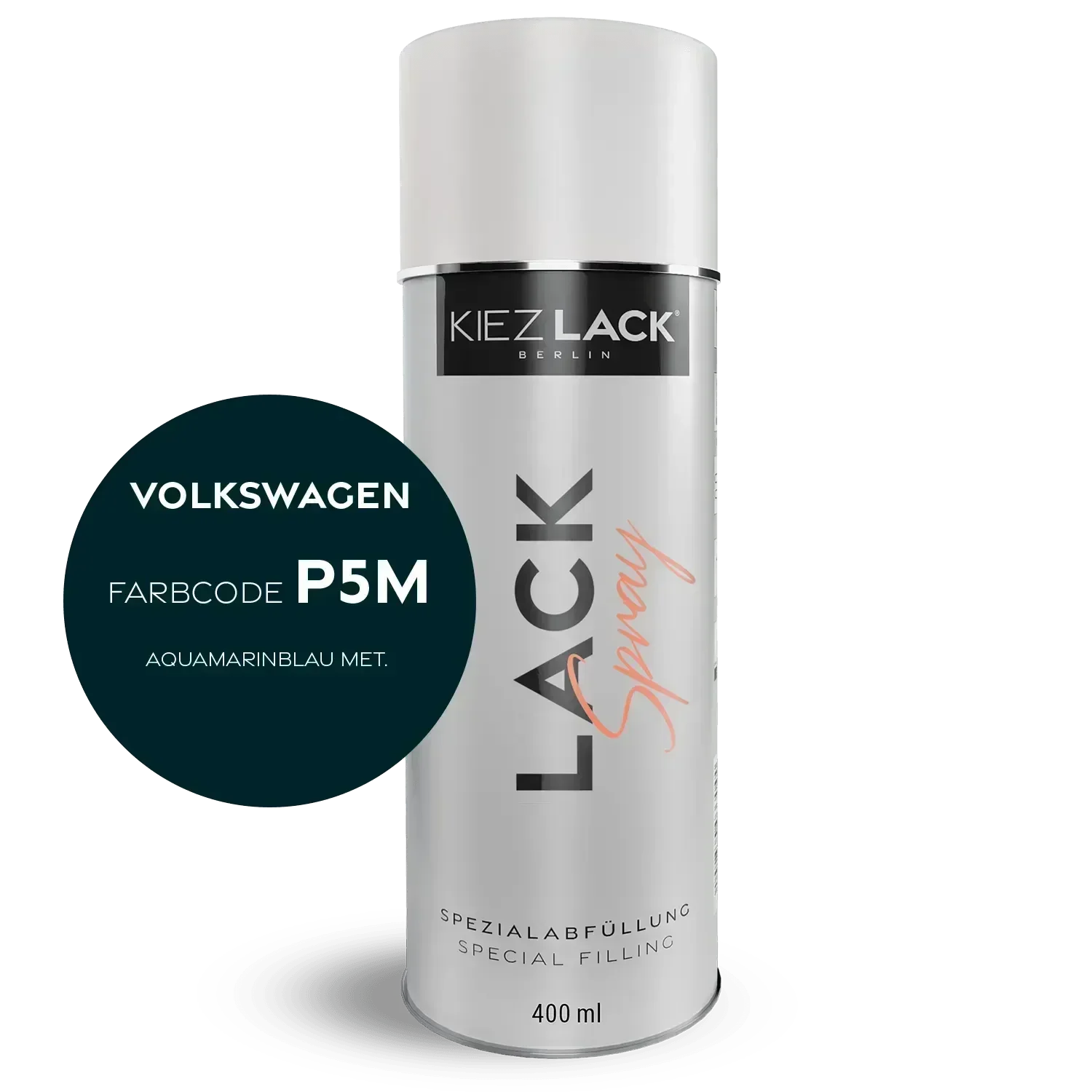 Kiezlack Lackspray Autolack Spraydose Volkswagen P5M AQUAMARINBLAU MET.