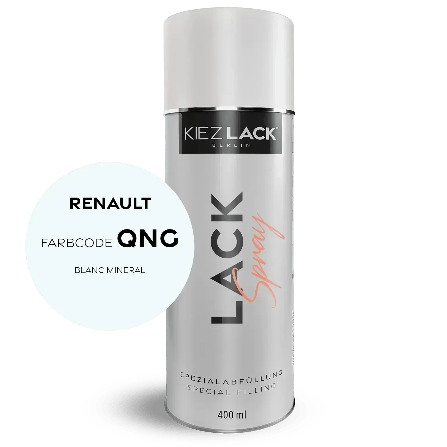 Kiezlack Autolack Spraydose Renault QNG BLANC MINERAL