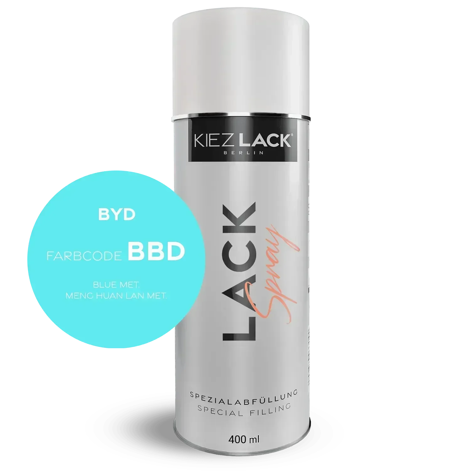 Kiezlack Lackspray Autolack Spraydose BYD BBD BLUE MET. Lackspray