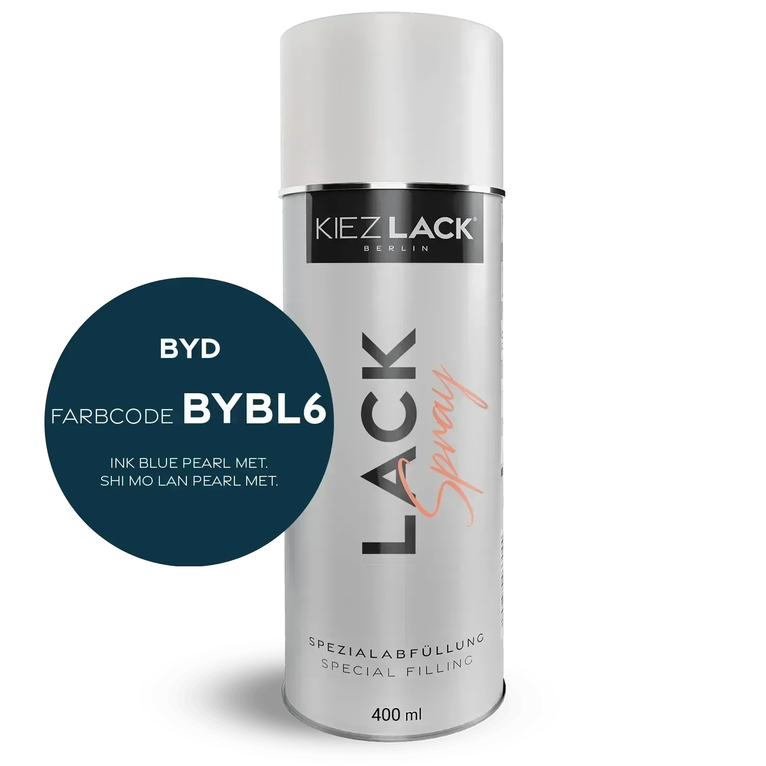 Kiezlack Lackspray Autolack Spraydose BYD BYBL6 INK BLUE PEARL MET. Lackspray