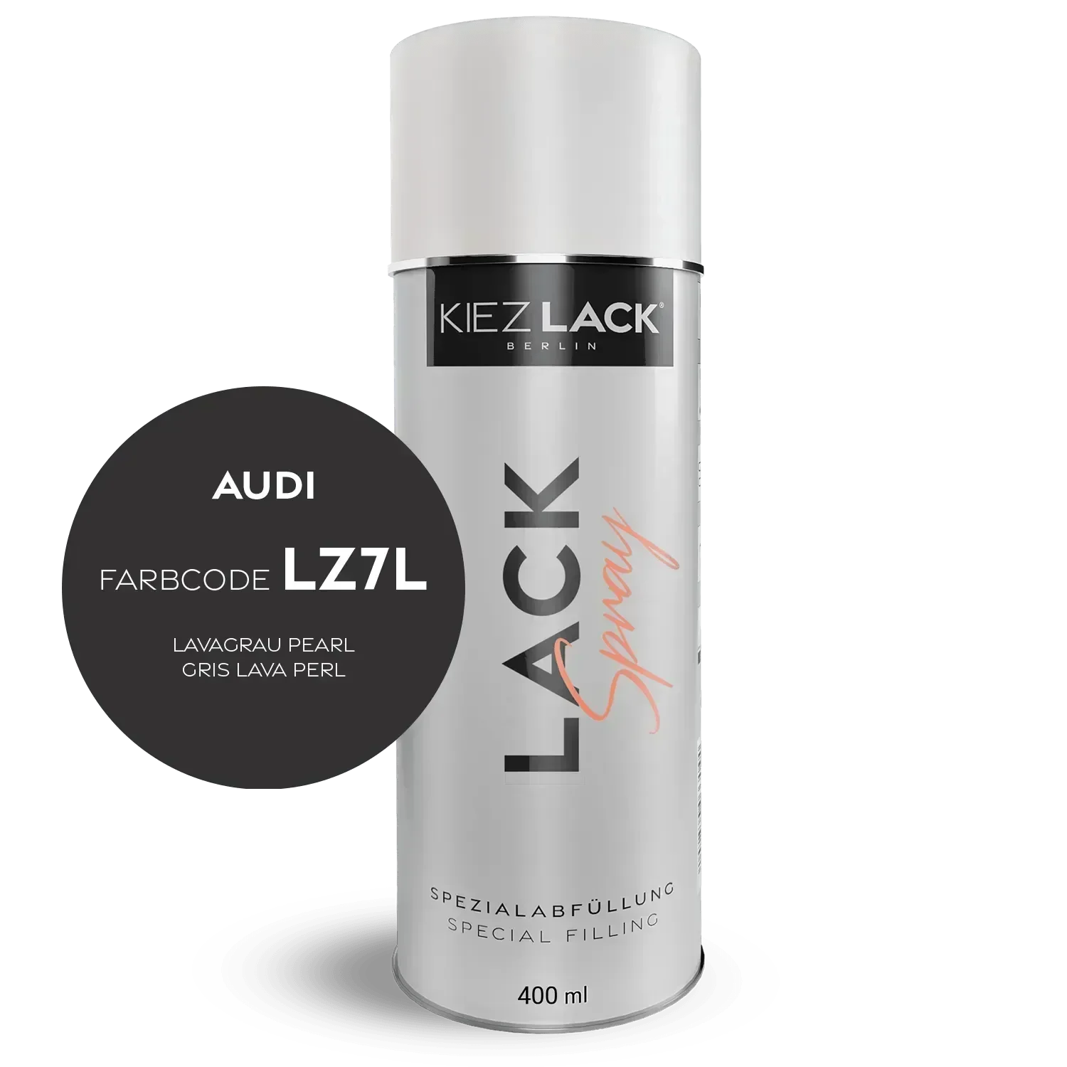 Kiezlack Lackspray Autolack Spraydose AUDI LZ7L LAVAGRAU Pearl Lackspray