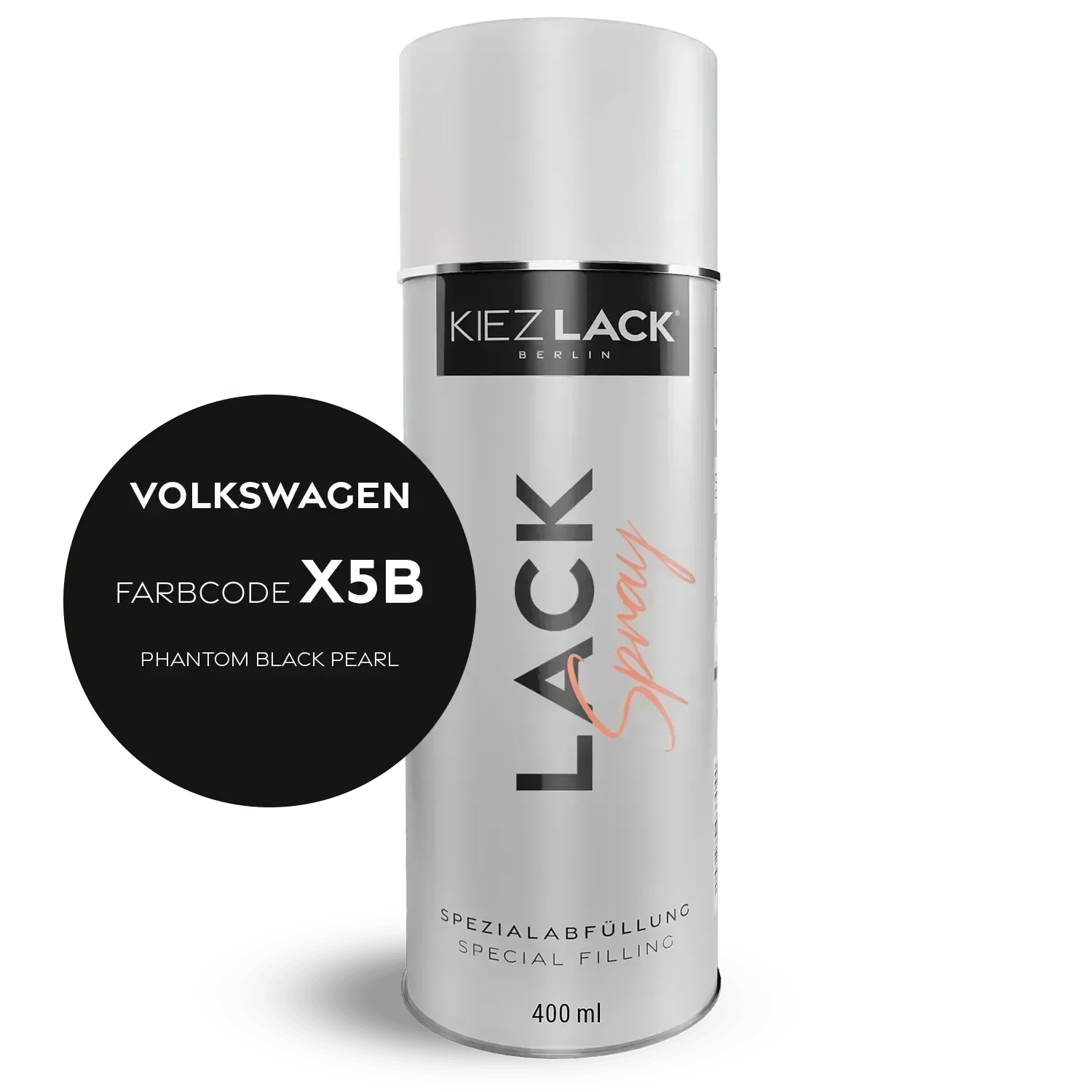 Kiezlack Lackspray Autolack Spraydose Volkswagen X5B PHANTOM BLACK PEARL
