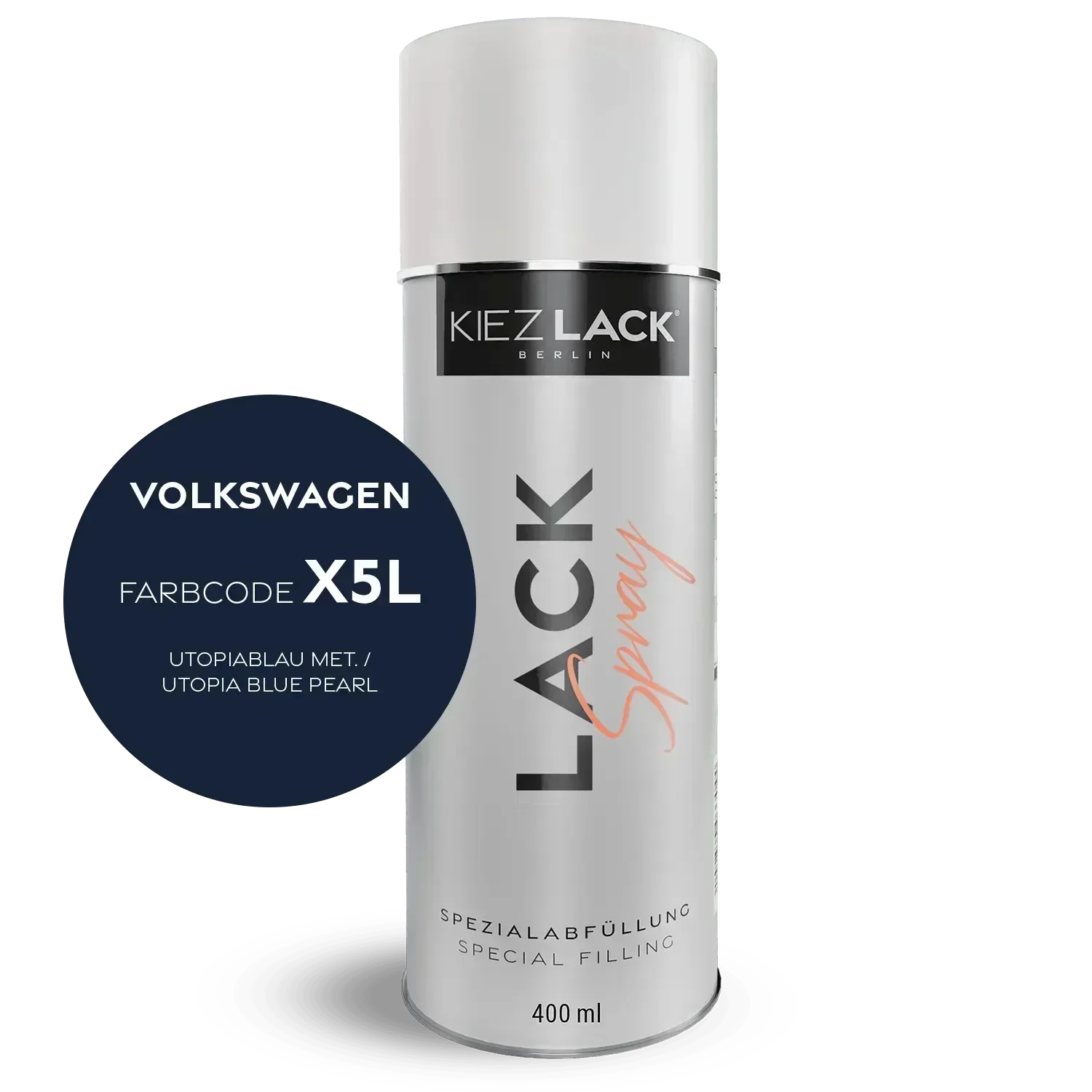 Kiezlack Lackspray Autolack Spraydose Volkswagen X5L UTOPIABLAU MET.