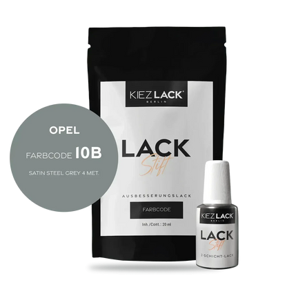 Kiezlack Lackstift Autolack Lackstift OPEL 10b SATIN STEEL GREY 4 MET.