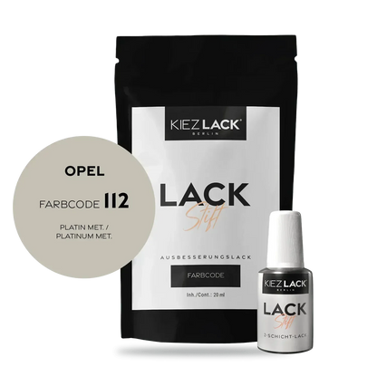 Kiezlack Lackstift Autolack Lackstift OPEL 112 PLATIN MET.