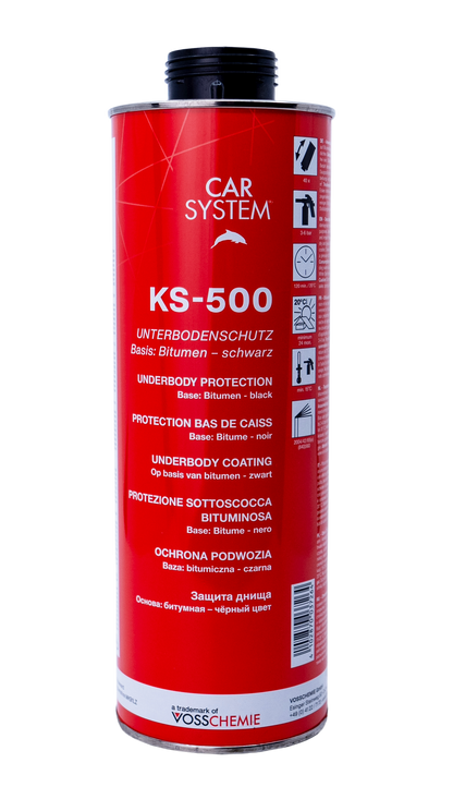 Carsystem Schwarz / 1 L Carsystem KS-500 / KS-550 – Bitumen Unterbodenschutz (1,0 L / 500 ml Spraydose)