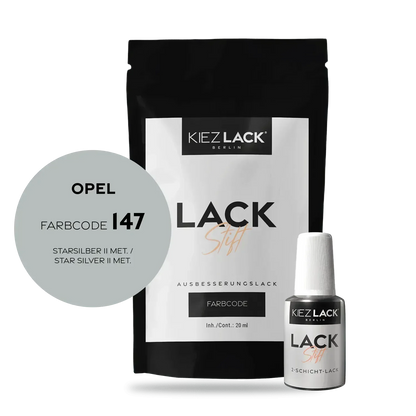 Kiezlack Lackstift Autolack Lackstift OPEL 147 STARSILBER II MET.