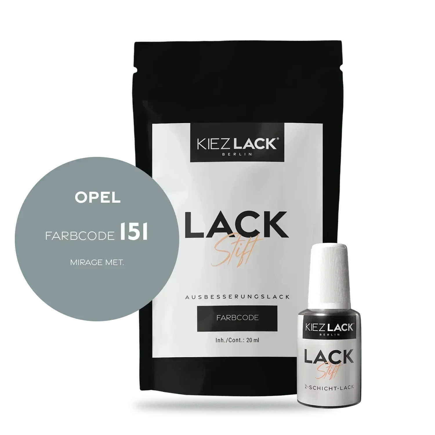Kiezlack Lackstift Autolack Lackstift OPEL 151 MIRAGE MET.