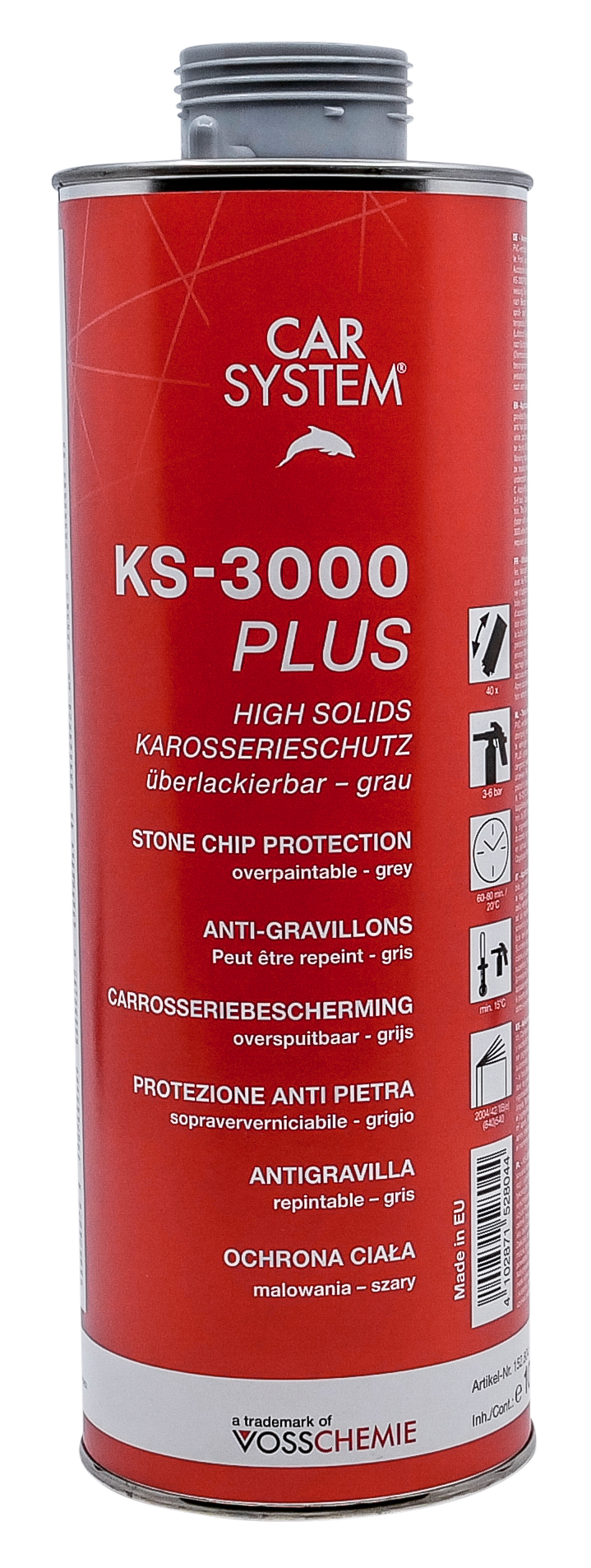 Carsystem Grau / 1 L KS-3000 Plus Karosserieschutz überlackierbar
