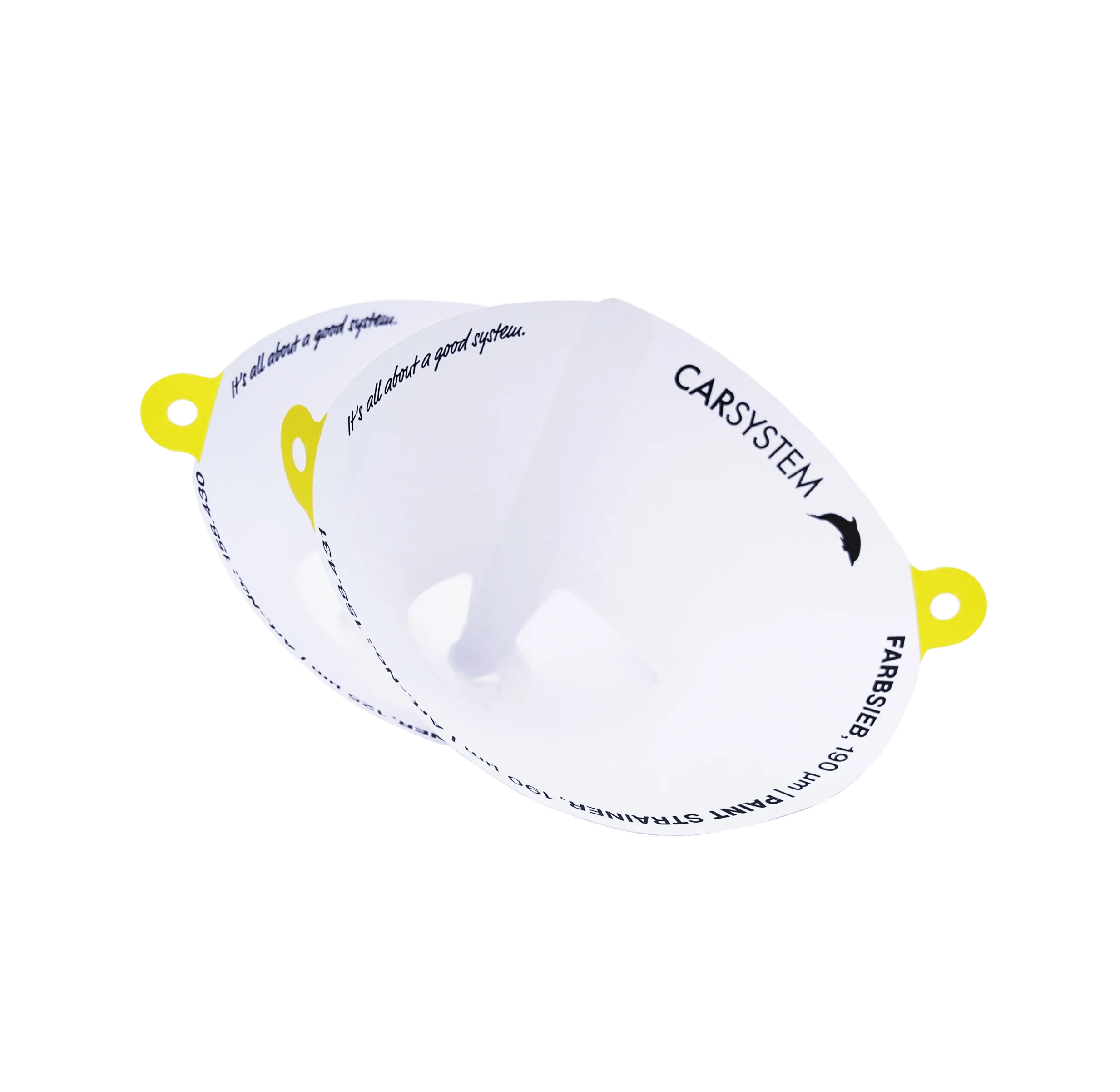 Carsystem Gelb / 190 µ / Einzeln Carsystem Lacksiebe PAINT STRAINER Einweg-Farbsiebe