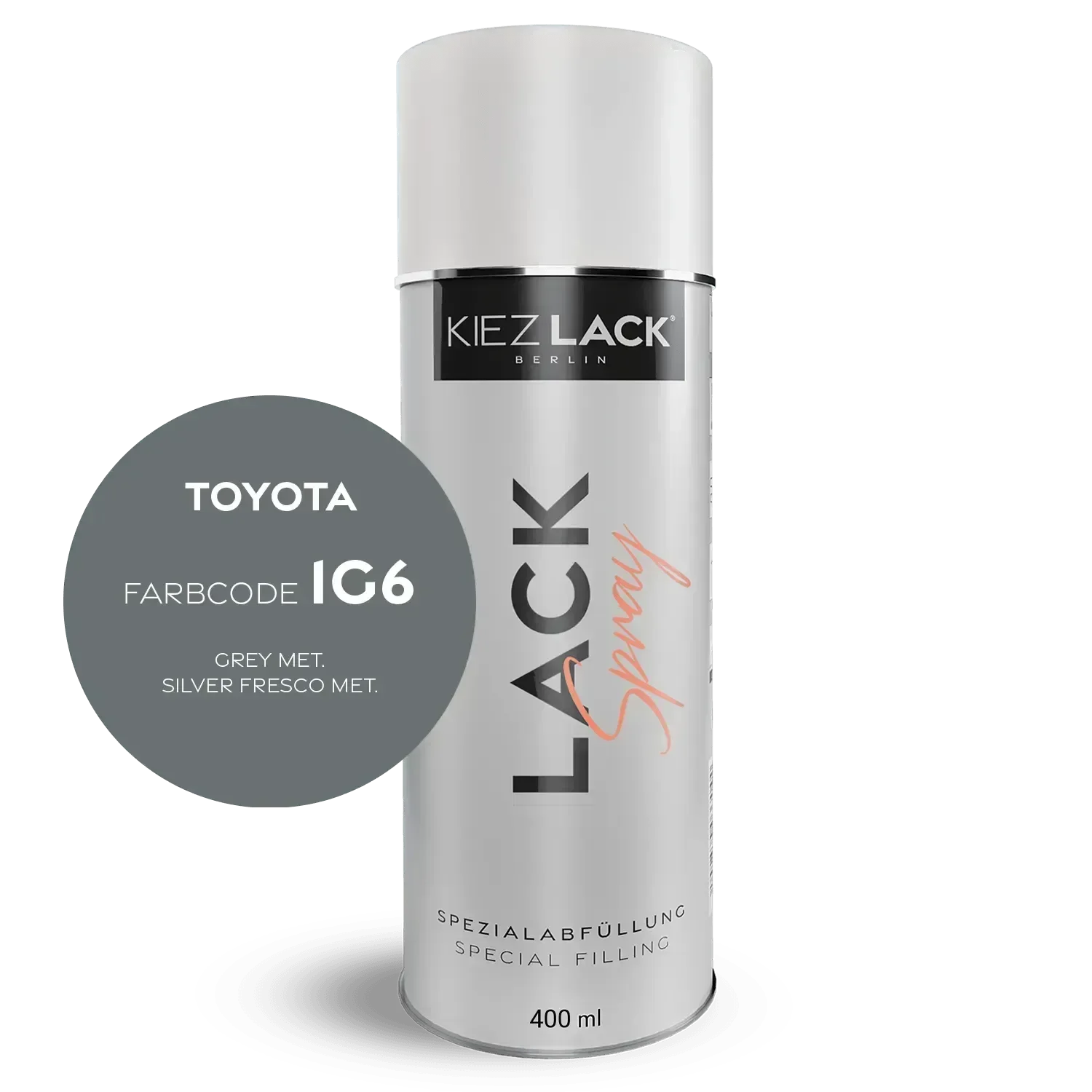 Kiezlack Autolack Spraydose Toyota 1G6 GREY MET.