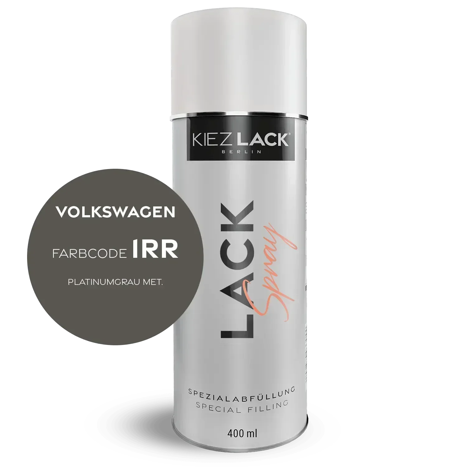 Kiezlack Lackspray Autolack Spraydose Volkswagen L1RR PLATINUMGRAU MET.