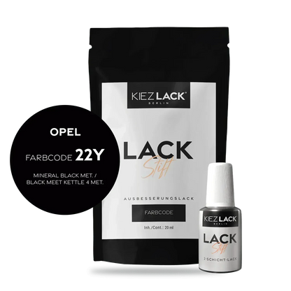 Kiezlack Lackstift Autolack Lackstift OPEL 22Y MINERAL BLACK MET.