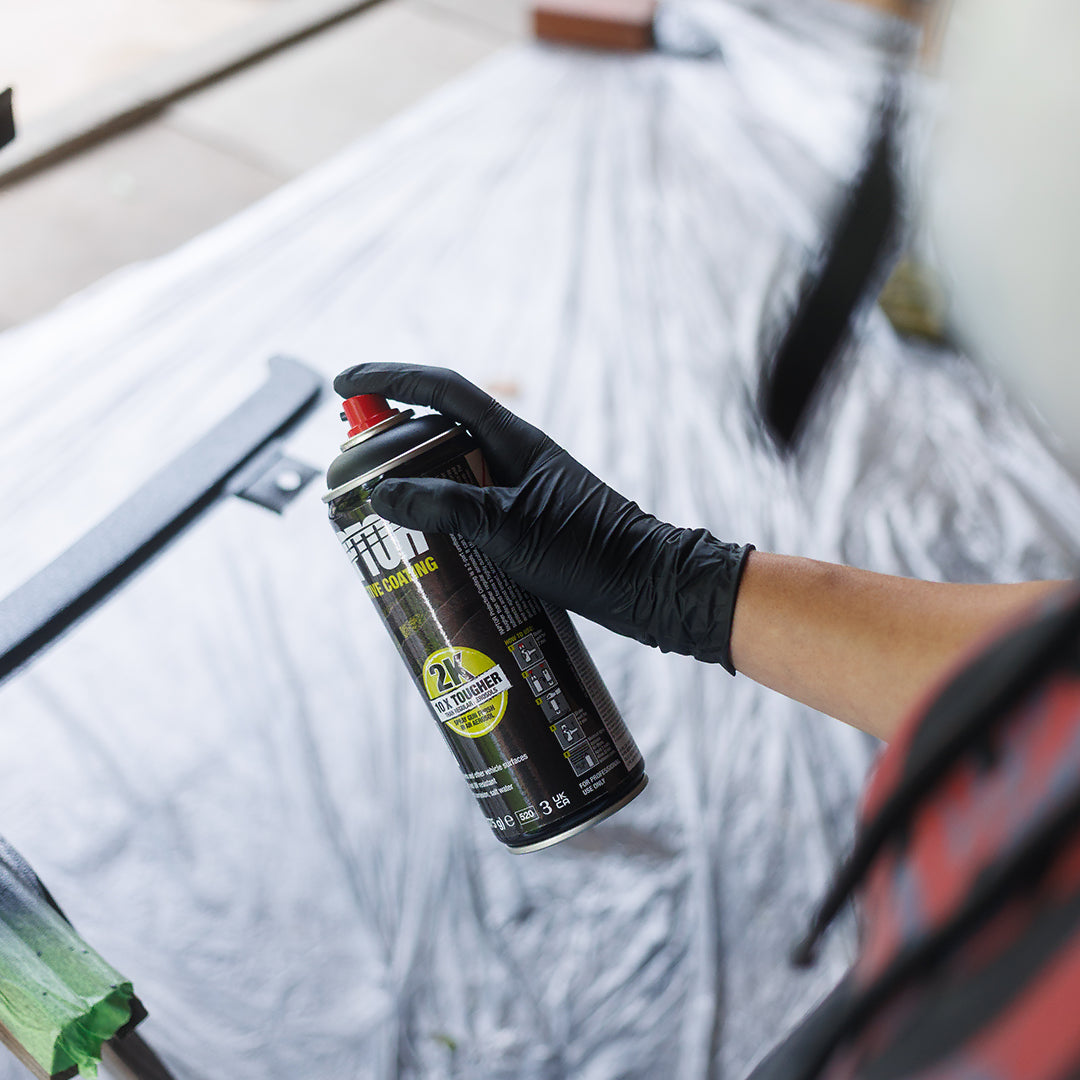 Kiezlack RAPTOR 2K Spraydose - 400 ml mit Härter Schwarz