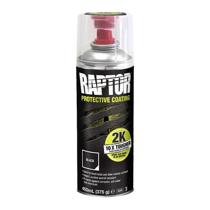 Kiezlack RAPTOR 2K Spraydose - 400 ml mit Härter Schwarz