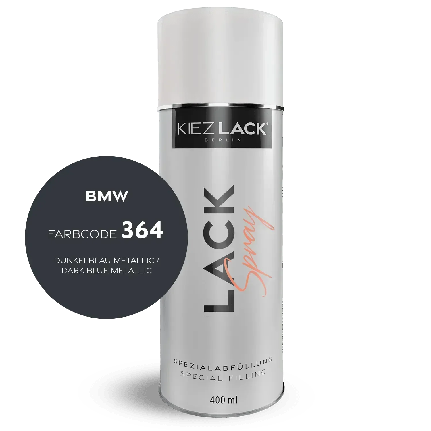 Kiezlack Lackspray Autolack Spraydose BMW 364 DUNKELBLAU Metallic Lackspray