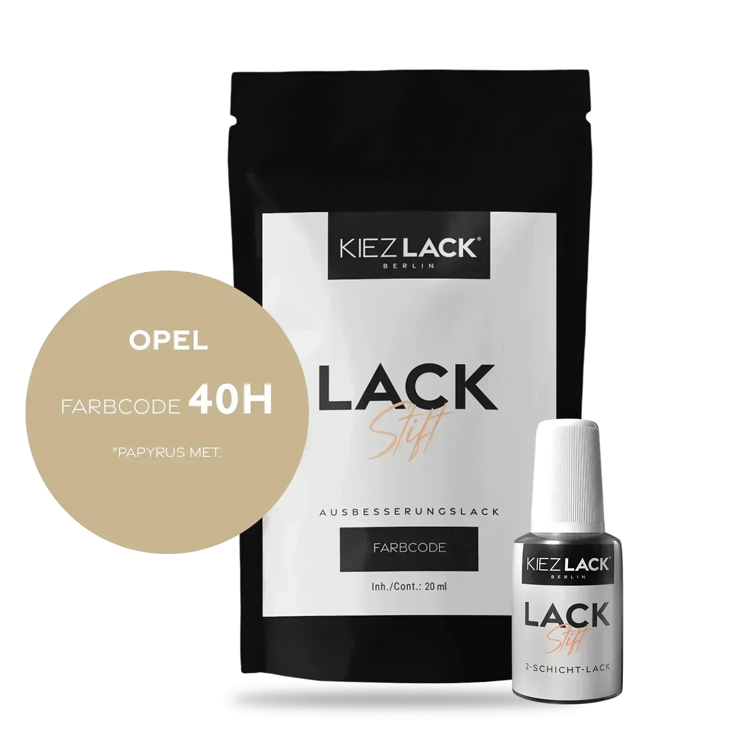 Kiezlack Lackstift Autolack Lackstift OPEL 40H PAPYRUS MET.
