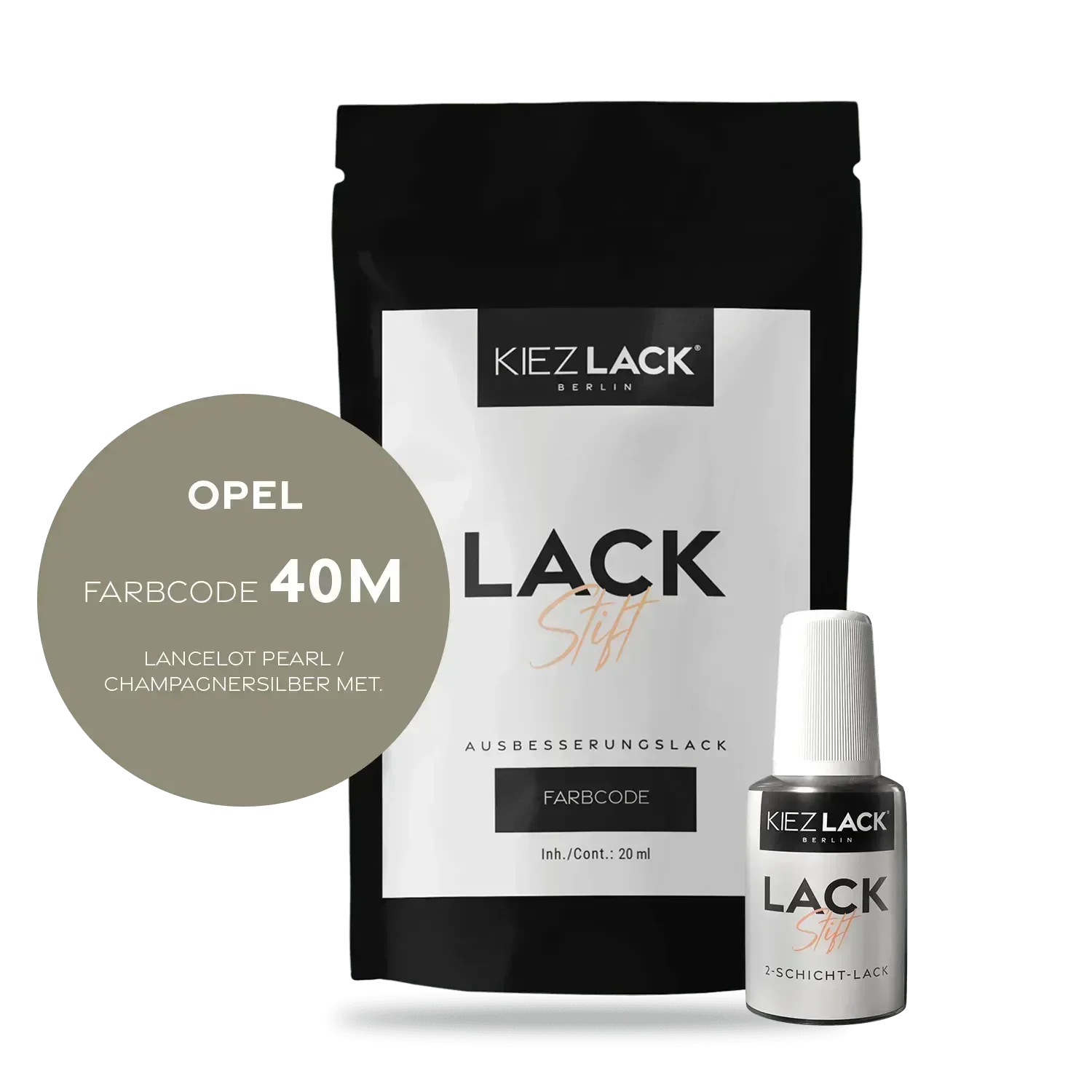 Kiezlack Lackstift Autolack Lackstift OPEL 40M LANCELOT PEARL