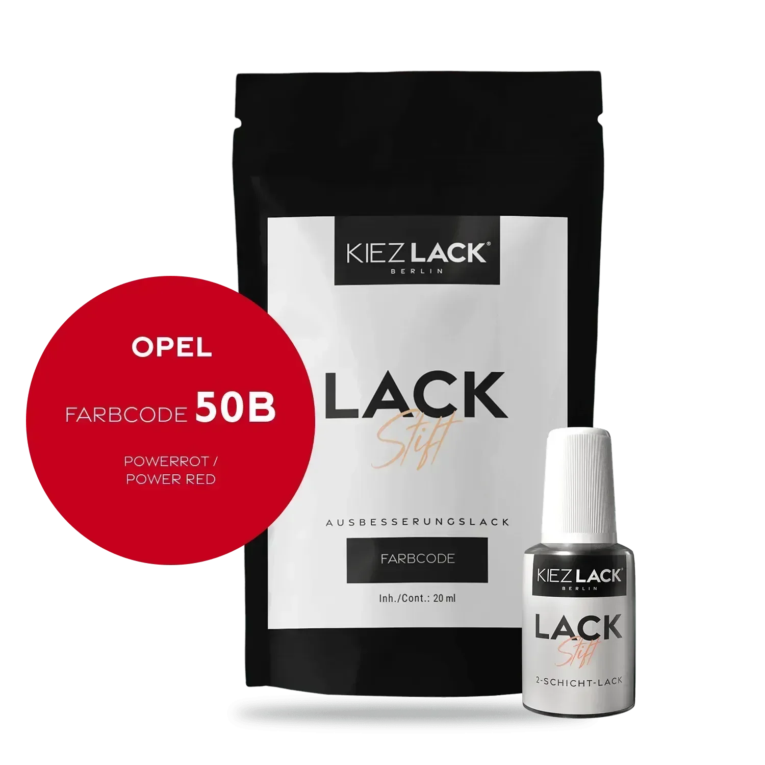Kiezlack Lackstift Autolack Lackstift OPEL 50B POWERROT