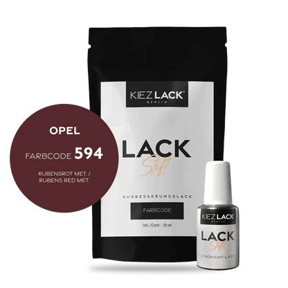 Kiezlack Lackstift Autolack Lackstift OPEL 594 RUBENSROT MET.