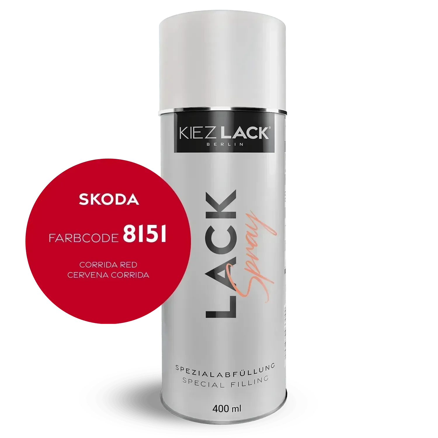 Kiezlack Autolack Spraydose Skoda 8151 CORRIDA RED