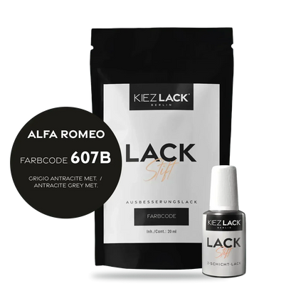 Kiezlack Lackstift Autolack Lackstift ALFA ROMEO 607B GRIGIO ANTRACITE MET.