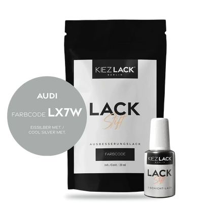 Kiezlack Lackstift Autolack Lackstift AUDI LX7W EISSILBER MET.