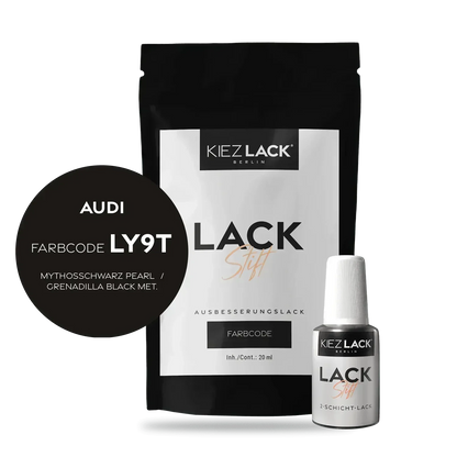Kiezlack Lackstift Autolack Lackstift AUDI LY9T MYTHOSSCHWARZ PEARL
