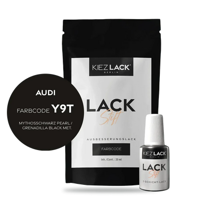 Kiezlack Lackstift Autolack Lackstift AUDI Y9T MYTHOSSCHWARZ PEARL