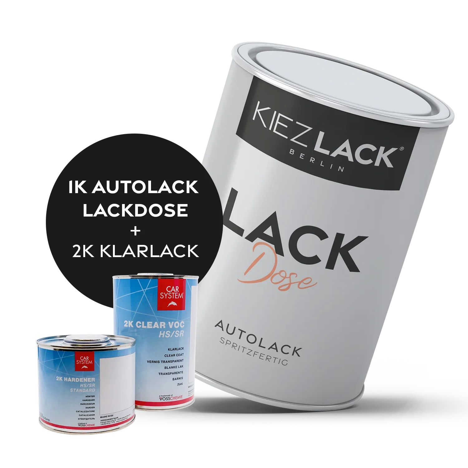 Kiezlack 1K Autolack Lackdose Basislack spritzfertig MERCEDES 831 ANTHRAZITGRAU MET.