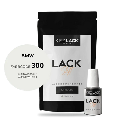 Kiezlack Lackstift Autolack Lackstift BMW 300 ALPINWEISS III